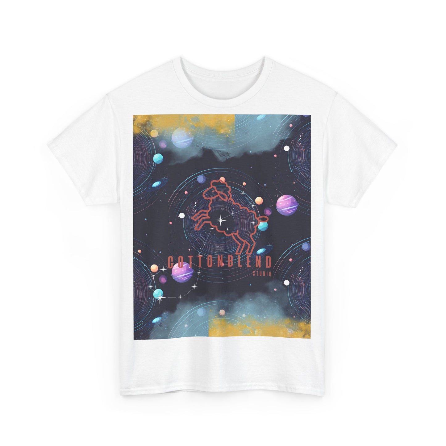 GalacticGlam: Unisex Heavy Cotton Tee - CottonBlend Studio