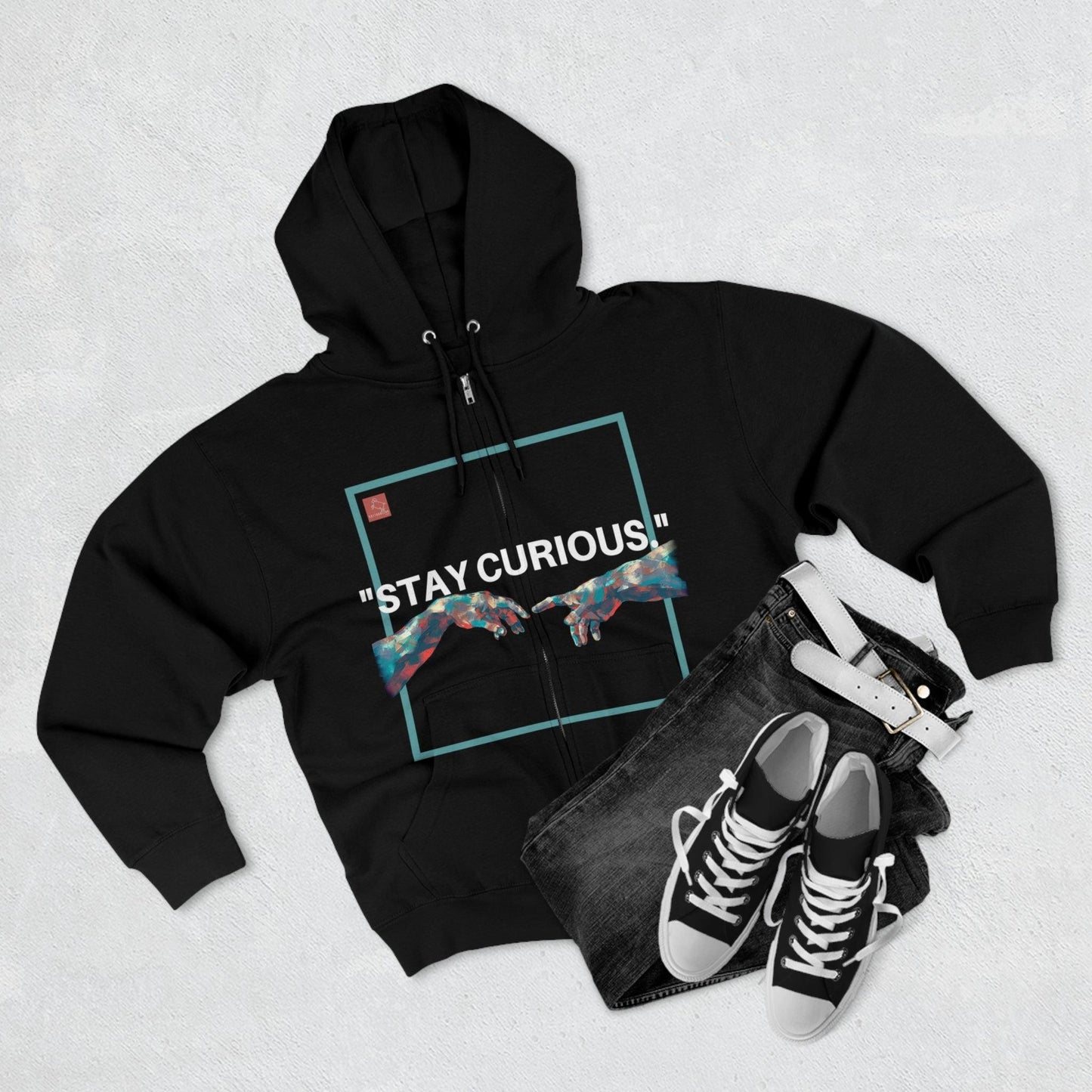 Think Ink: Unisex Zip Hoodie - CottonBlend Studio