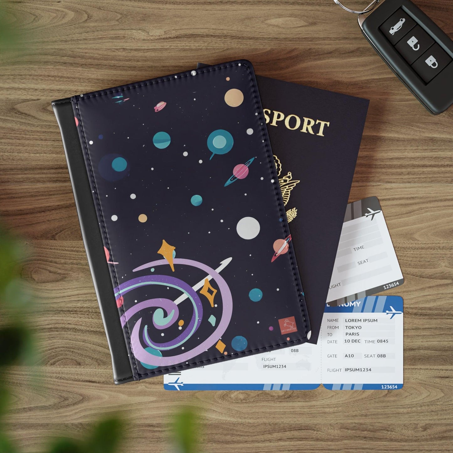 GalacticGlam: Passport Cover - CottonBlend Studio