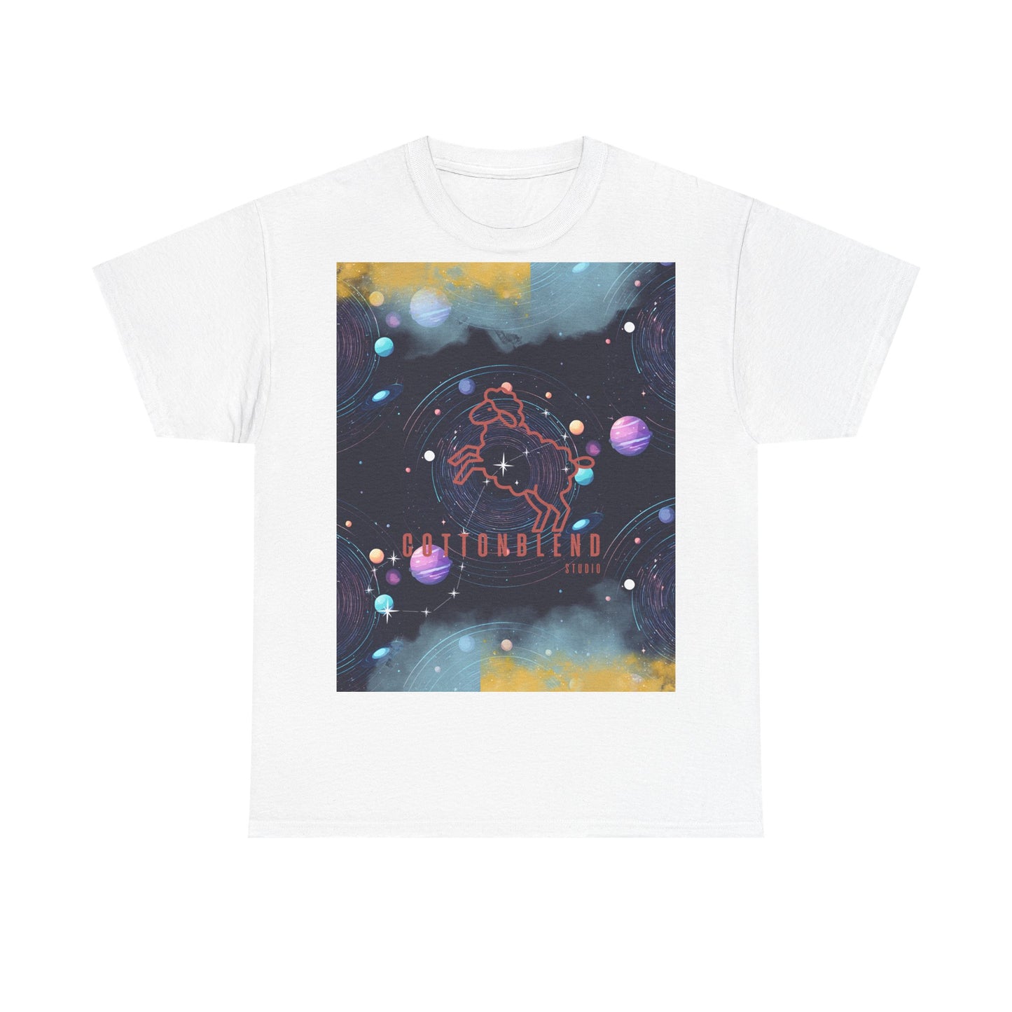 GalacticGlam: Unisex Heavy Cotton Tee - CottonBlend Studio