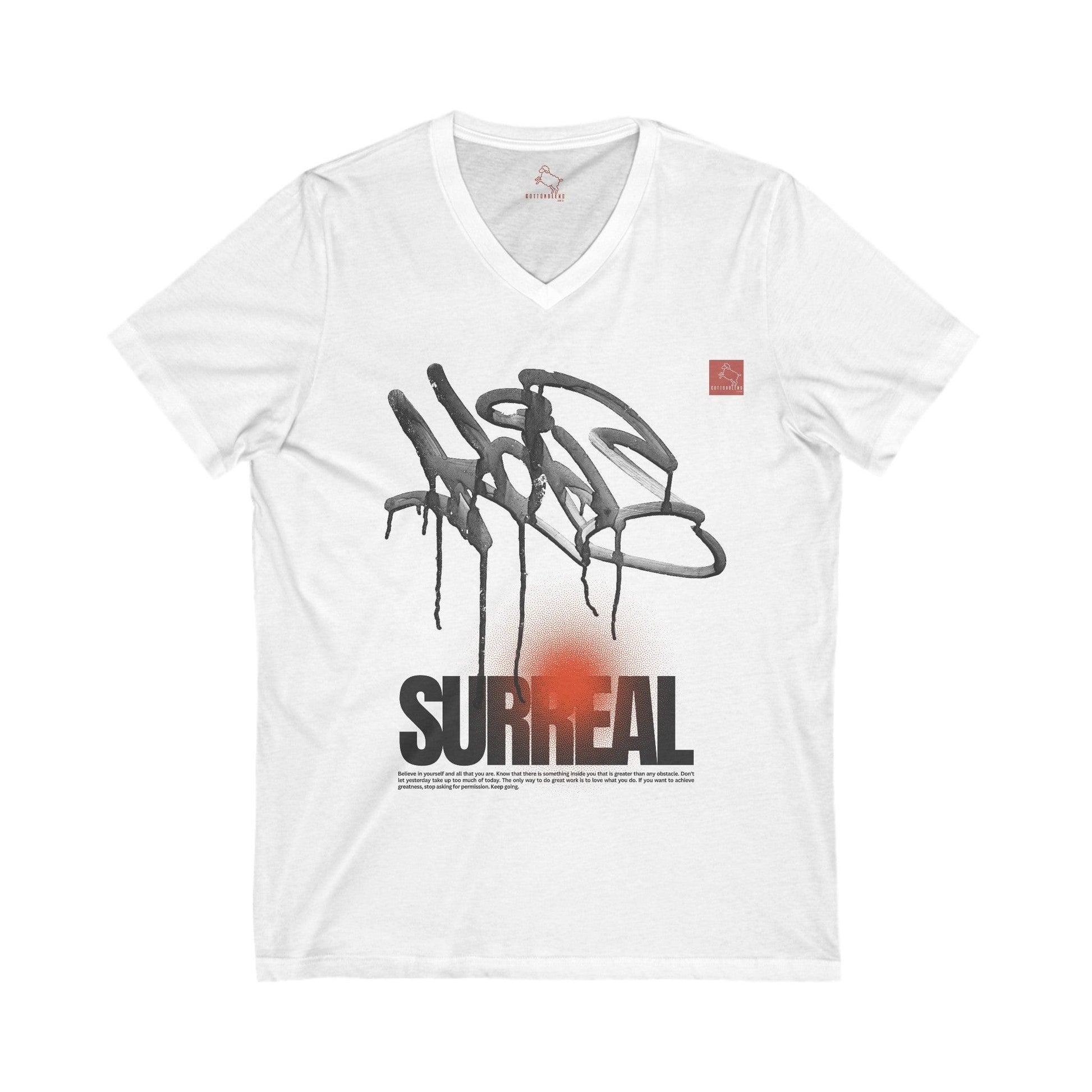 Think Ink: Unisex Jersey Short Sleeve V-Neck Tee - CottonBlend Studio