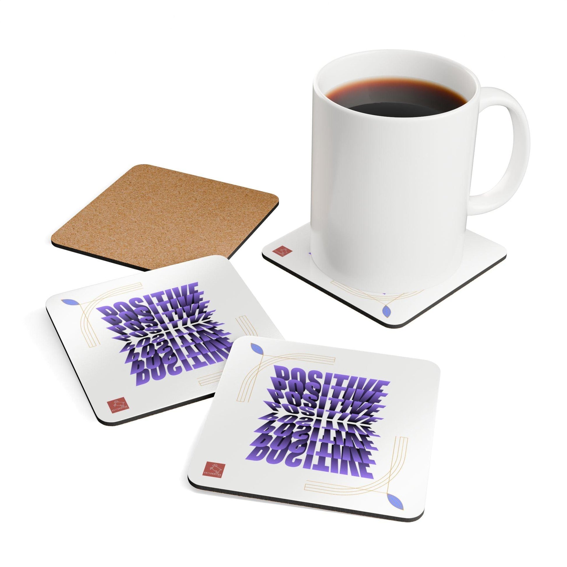 Think Ink: Corkwood Coaster Set - CottonBlend Studio